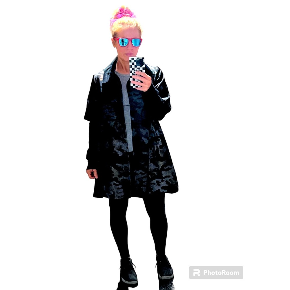 NWT Pink Tartan jacket, metallic camo, size small